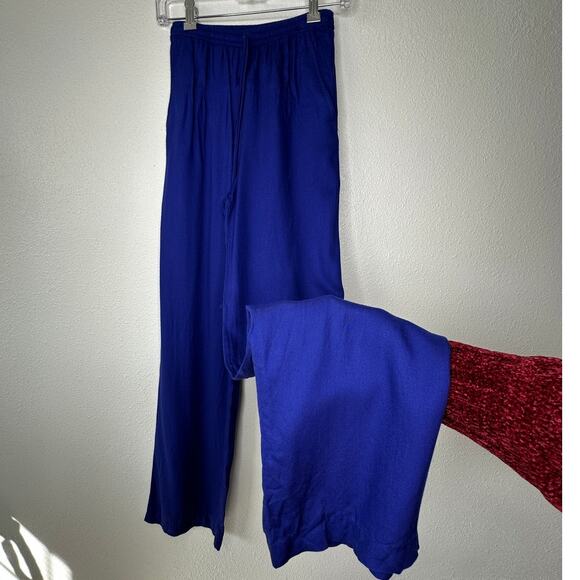 Twelfth Street Royal Blue Palazzo Wide Leg Pants w/ Pockets S - Picture 3 of 13